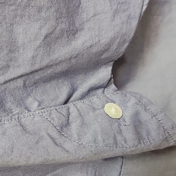 Armani Exchange Long Sleeve Banded Collar Casual Button Front Mens Large Shirt - Picture 3 of 6